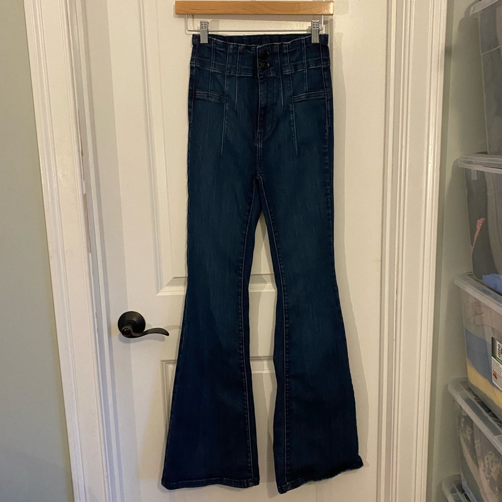 We The Free Dark Wash Jayde Flare Jeans